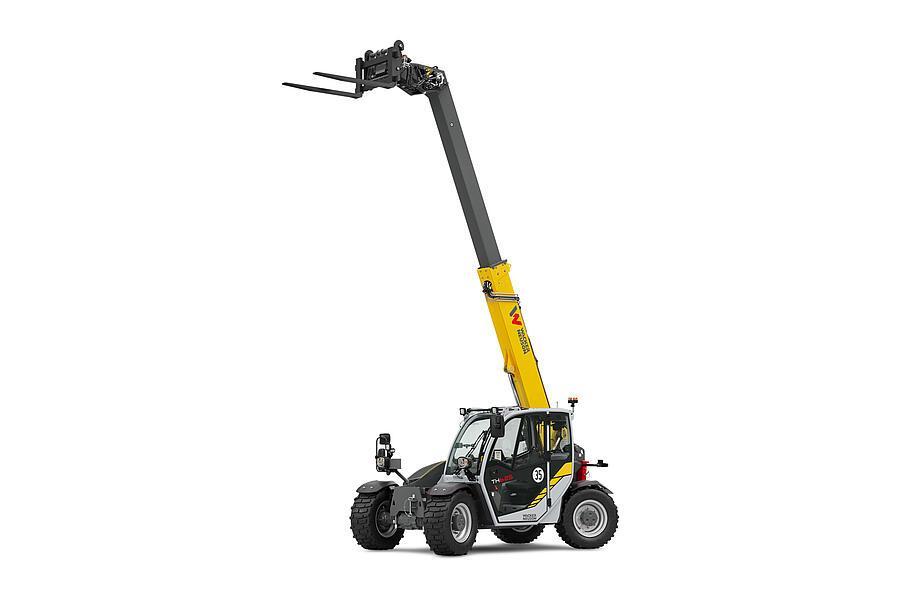 Wacker Neuson telehandler TH625 with pallet fork in studio