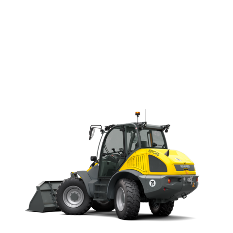 The Kramer wheel loader 8105 in a studio.