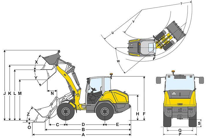 Wacker Neuson dimension graphic wheel loader WL750