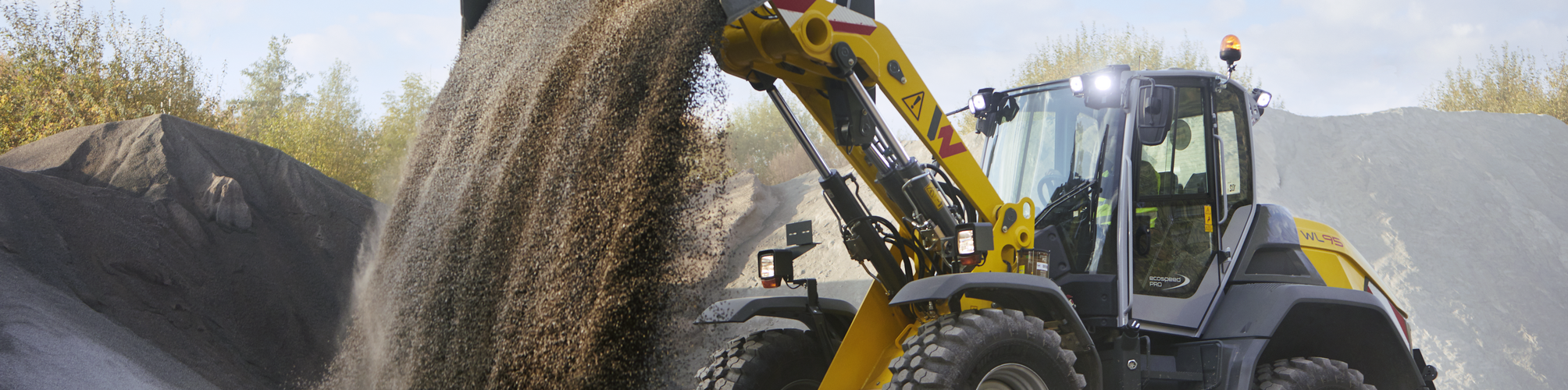 Wielladers van Wacker Neuson in actie.