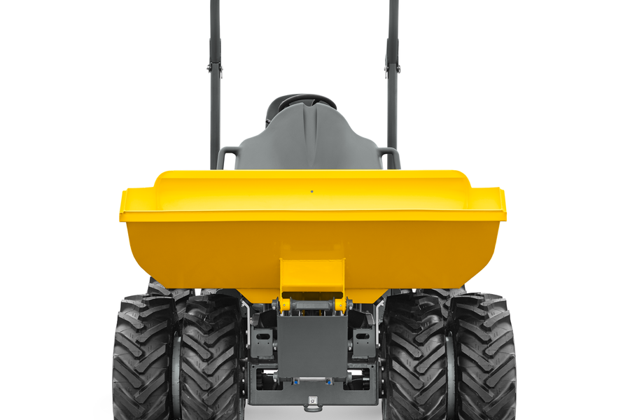 Wheel dumper 1001 with twin tires from the front