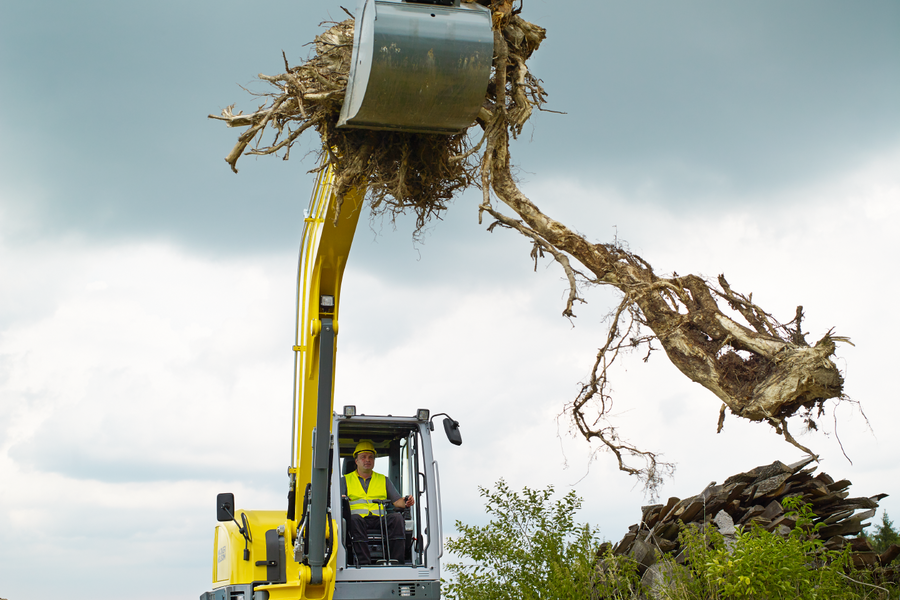 Even large rootstocks can be transported with the ET90