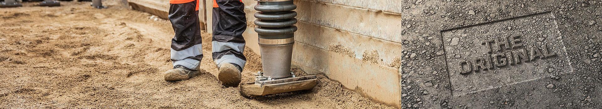Zweitaktstampfer Wacker Neuson BS60 in action /