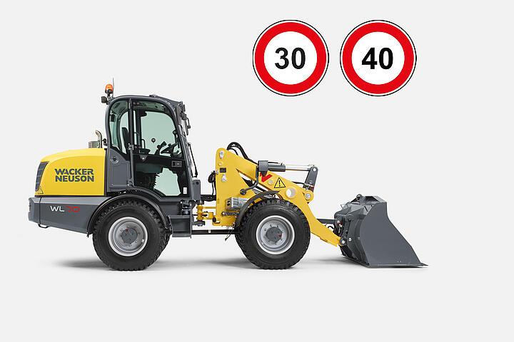 Wacker Neuson wheel loader WL70, Speed 30 hp, 40 hp