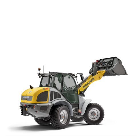 The Kramer wheel loader 8115 in a studio.