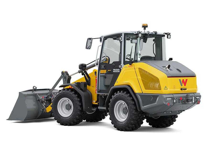 Wacker Neuson wheel loader WL750 cabin with earth shovel, studio