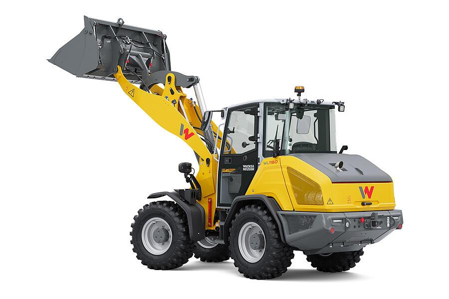 Wacker Neuson wheel WL1150 cabin with earth shovel, studio