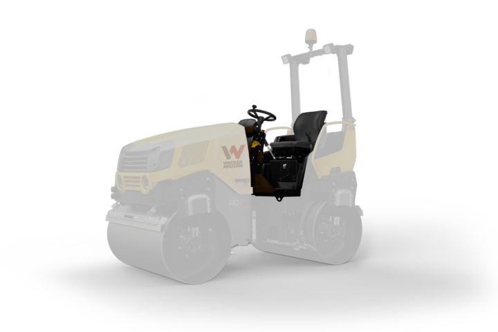 Electric tandem roller RD24e Tandem roller RD24 studio image focus operator's cab