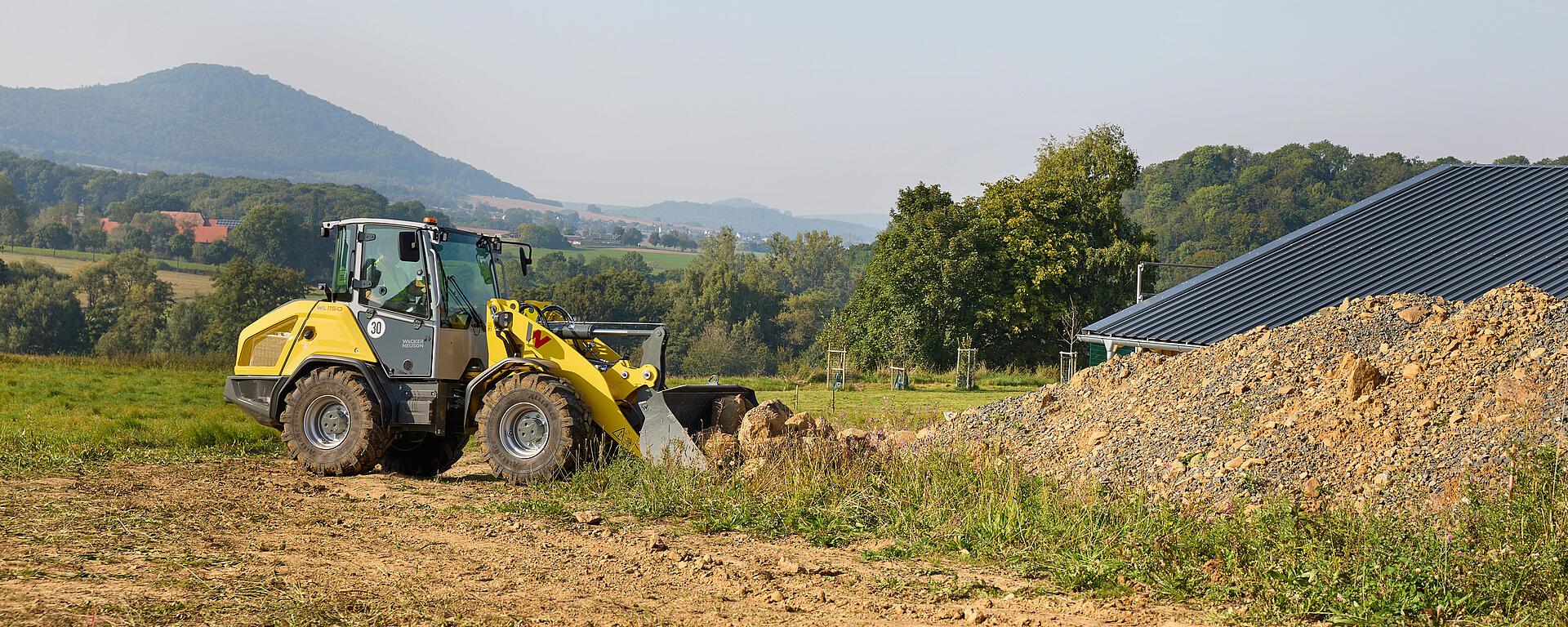 Wacker Neuson wiellader WL1150 in actie