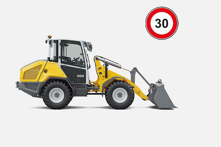 Wacker Neuson wheel loader WL950 speed 30 km/h, studio