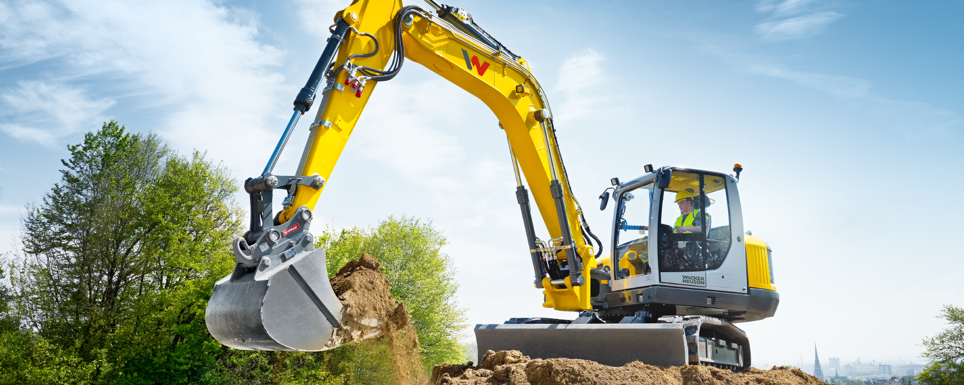 Excavator work with the ET145 in action