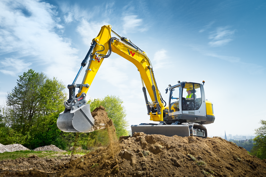 Excavator work with the ET145 in action