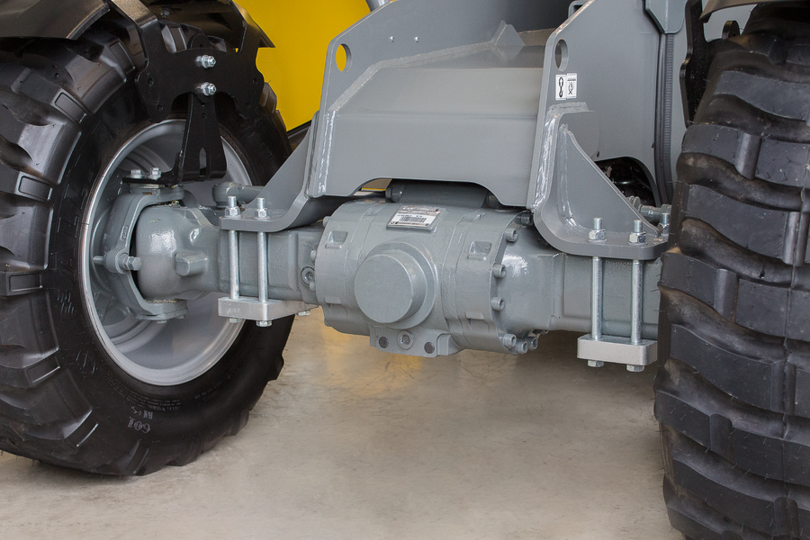 A few cabin details of the Kramer telehandler 2205.