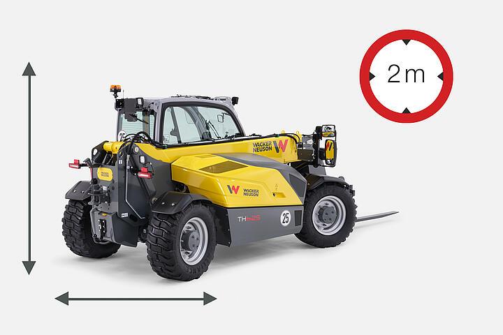 Wacker Neuson teleskopik yükleyici 2x2 m sınıfı, stüdyo