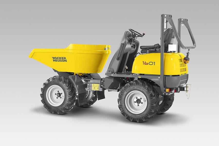 Studio photo wheel dumper 1601 with folded ROPS from the side