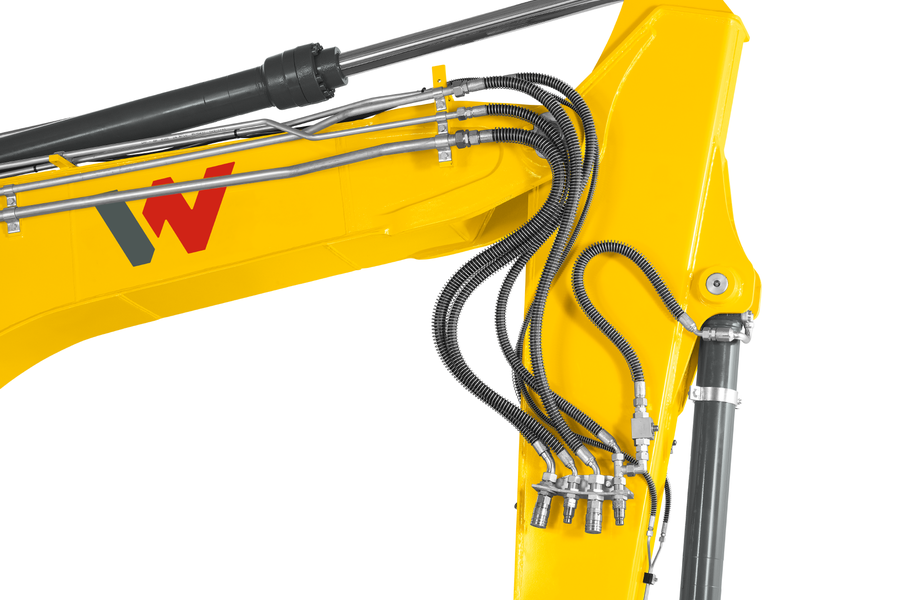 Up to 5 additional control circuits are possible on teh excavator arm of the ET145