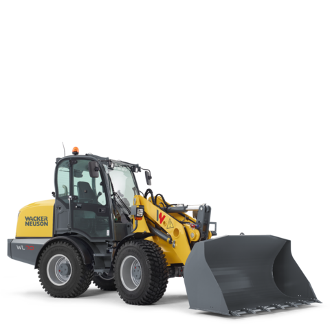 Wacker Neuson wheel loader WL70 with earth bucket, studio