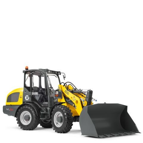 Фронтальный погрузчик Wacker Neuson WL54 с земляным ковшом, студия