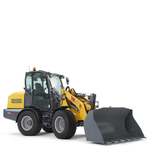 Cargadora de ruedas Wacker Neuson WL60 con cuchara de tierra, estudio