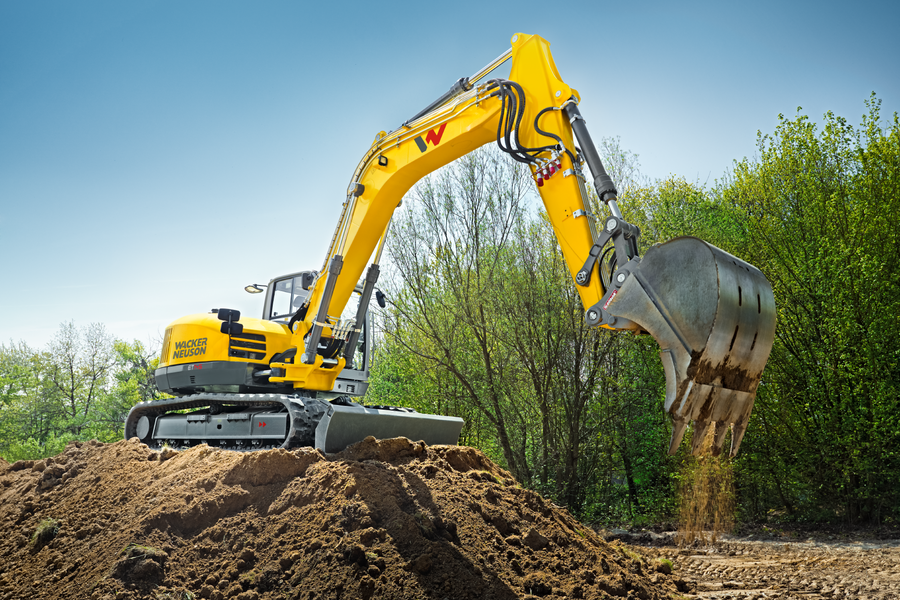 Excavator work with the ET145 in action