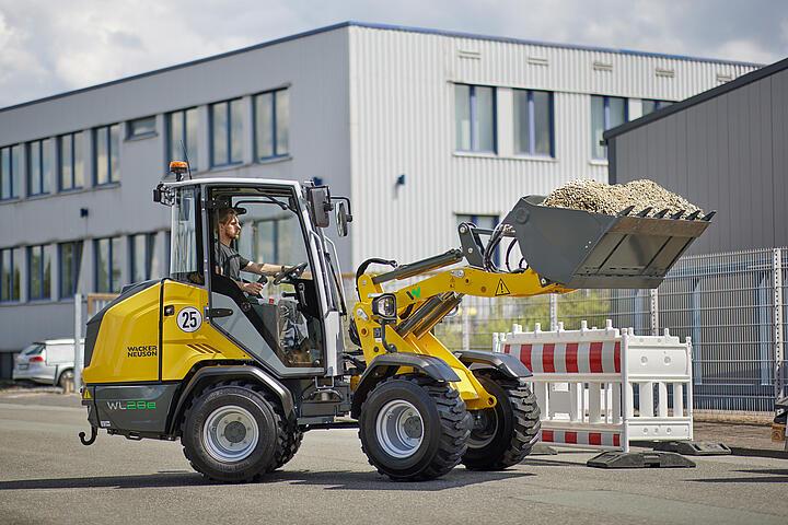 Wacker Neuson wheel loader WL28e Kinematics, studio