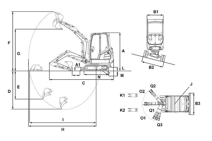 ET18 ET20 ET25 Dimensions