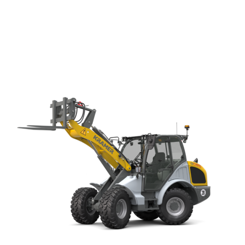 The Kramer wheel loader 8085 in a studio.