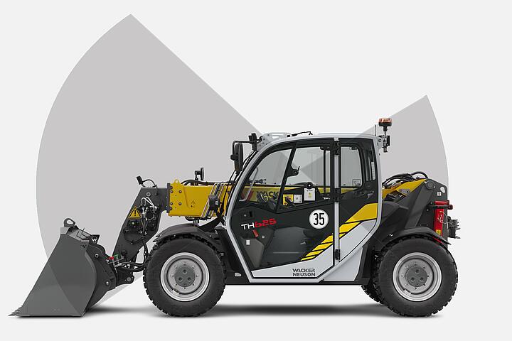 Wacker Neuson telehandler TH625 in studio, all-round view
