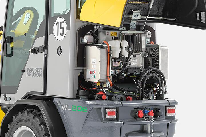 Carregadeira de rodas Wacker Neuson WL20e, sistema de gerenciamento de bateria (BMS)