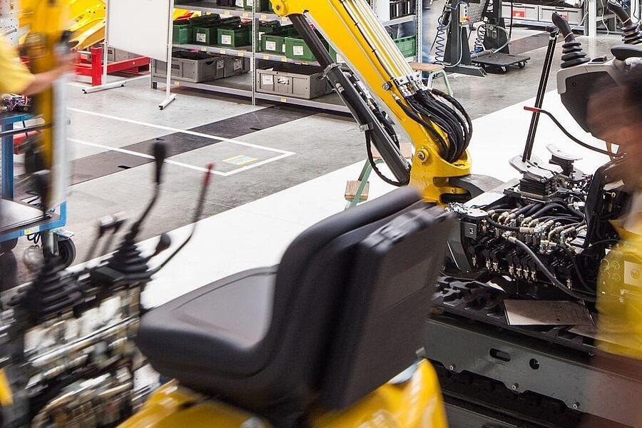 Capannone di produzione Wacker Neuson a Hörsching vicino a Linz, Austria.