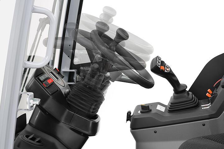 Wacker Neuson wheel loader WL28, Adjustable steering column and steering wheel