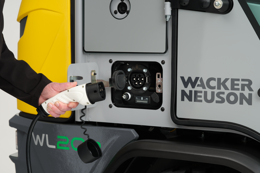 Wacker Neuson wheel loader WL20e Li-Ion detail picture studio